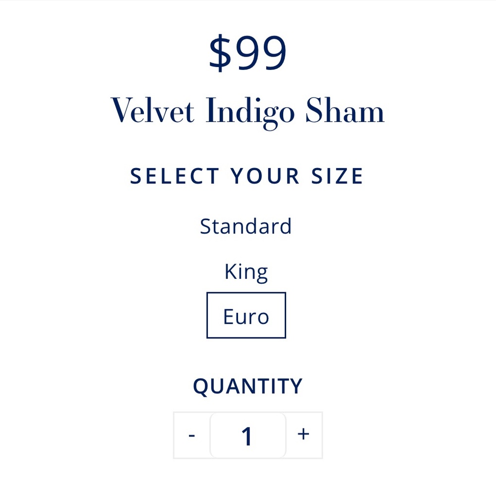 John Robshaw Indigo Cotton Velvet Euro Sham - Picture 7 of 9